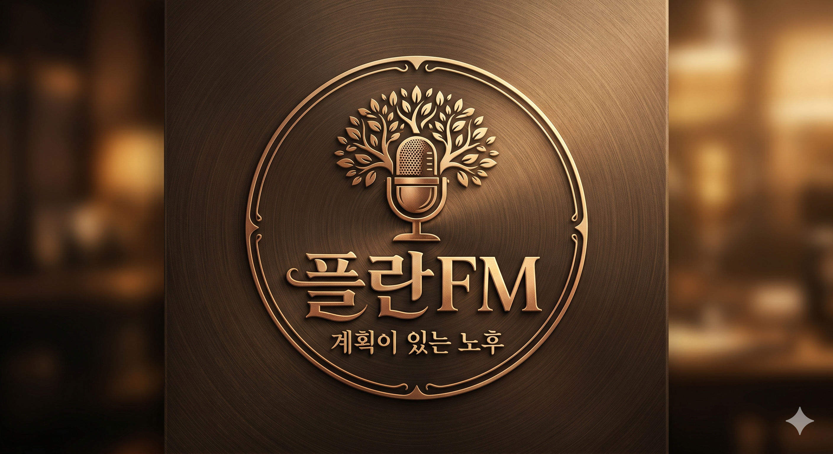 플란FM 계획이 있는 노후 로고